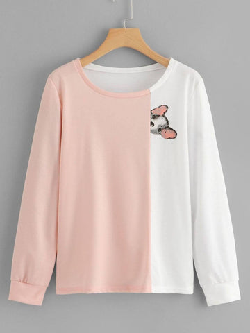 Popster Multi Printed Cotton Round Neck Regular Fit Long Sleeve Womens T-Shirt